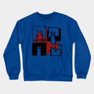 cubic cats Crewneck Sweatshirt